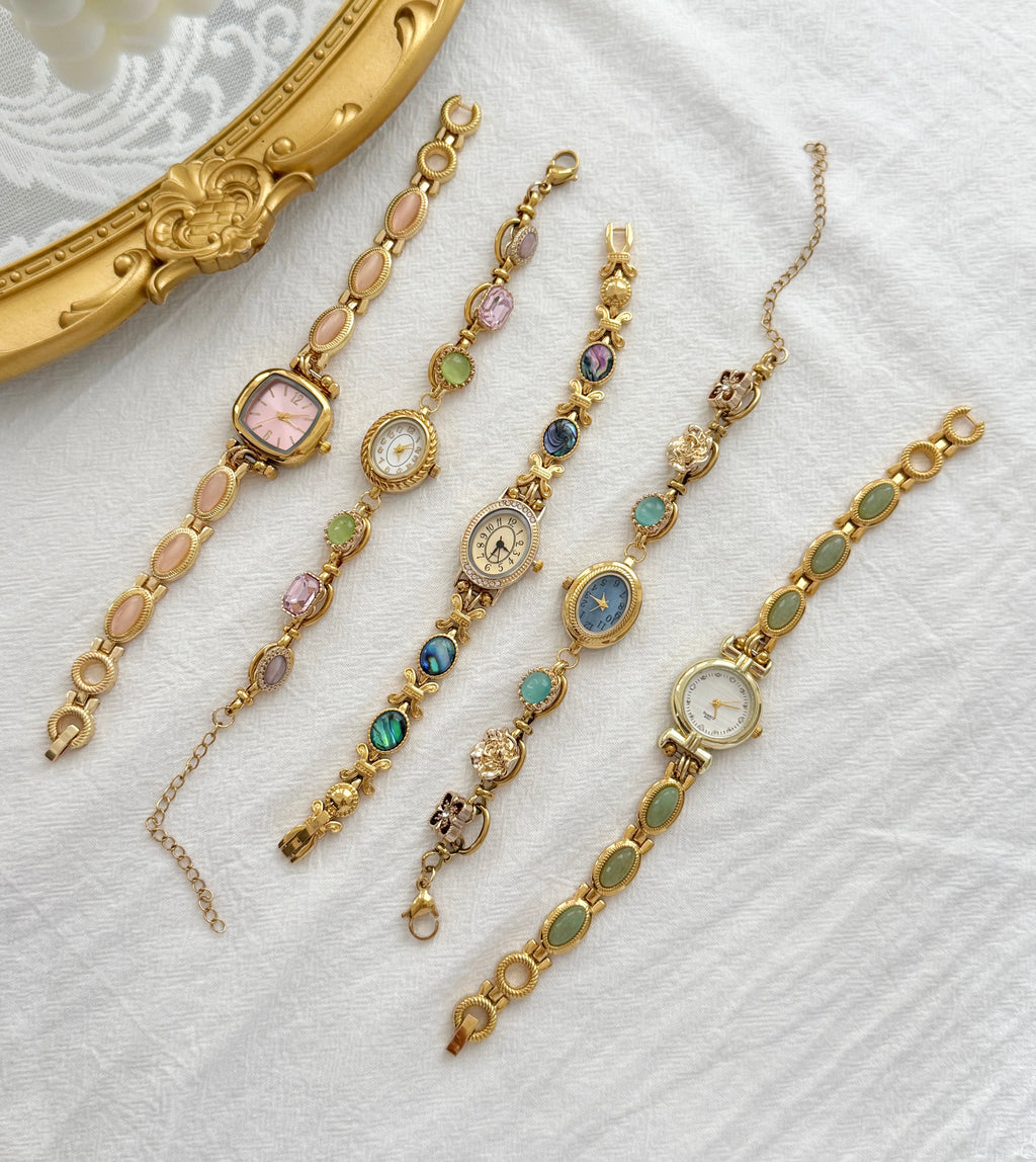 Handmade Vintage Gold Watch Bracelet