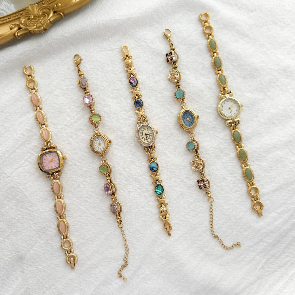 Handmade Vintage Gold Watch Bracelet
