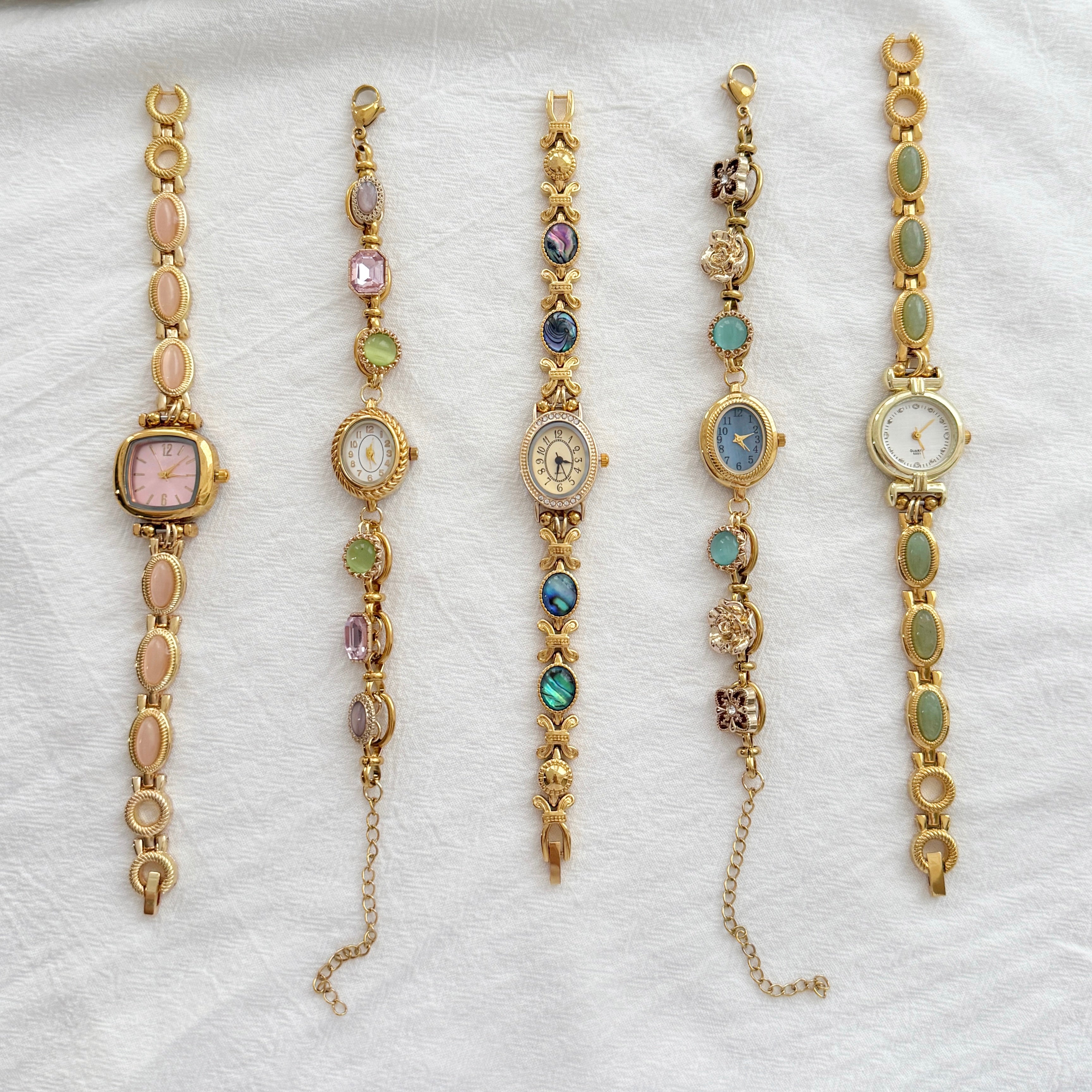 Handmade Vintage Gold Watch Bracelet