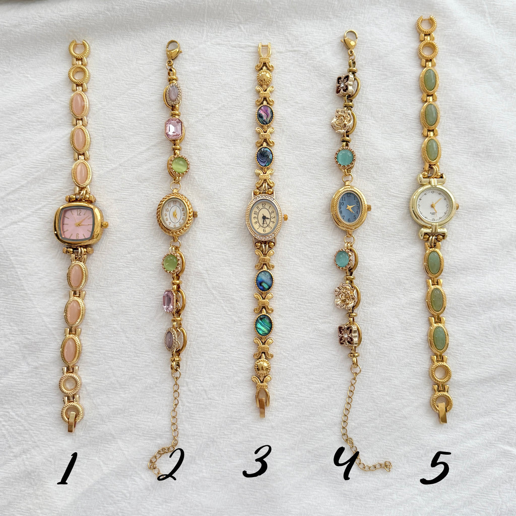 Handmade Vintage Gold Watch Bracelet